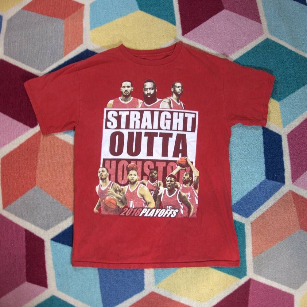 Straight outta Houston Houston Rockets‎ 2018 playoff T-shirt Size Small
